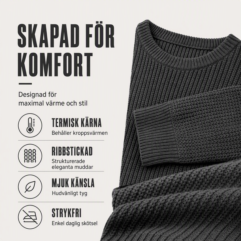 JMIERR Herrtröja med rund hals - Mjuka, avslappnade tröjor,