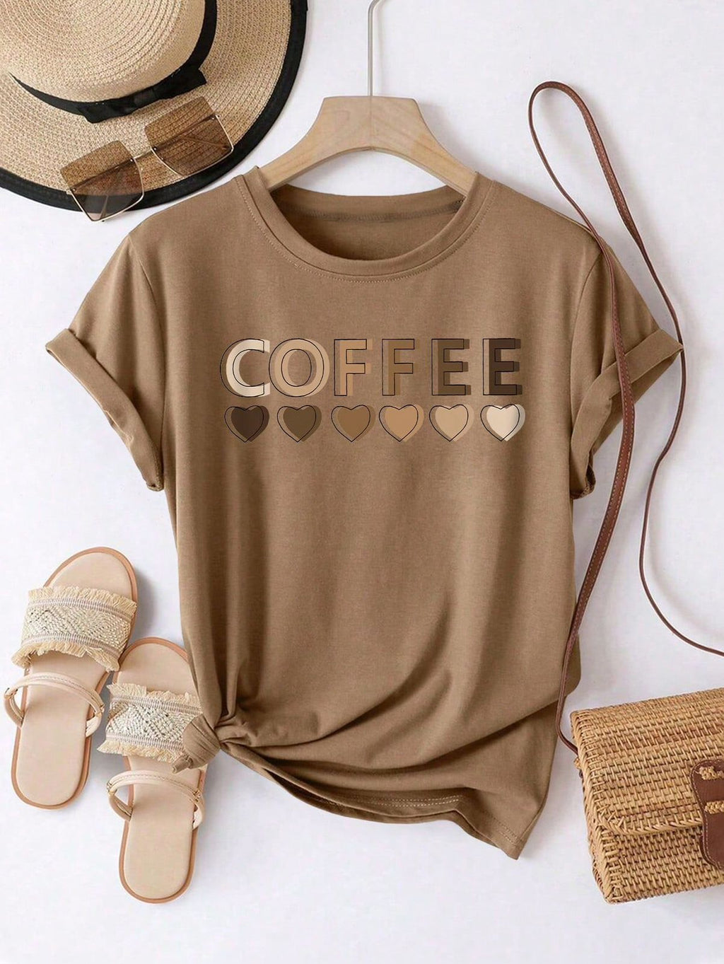 Cafelle™ | Grafisk T-shirt för Dam