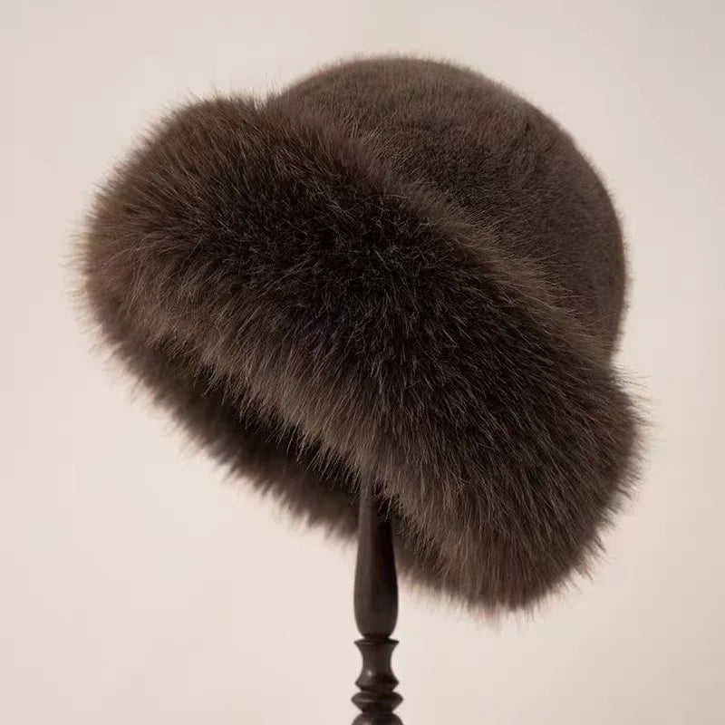 Vinterelle™ | Elegant Pälsmössa för Dam i Fuskpäls
