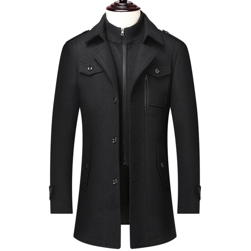 WoolGuard™ vinterjacka | Ullblandning, dubbel krage & brittisk heritage-stil