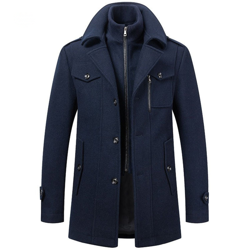 WoolGuard™ vinterjacka | Ullblandning, dubbel krage & brittisk heritage-stil
