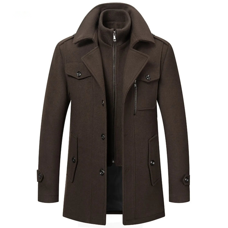WoolGuard™ vinterjacka | Ullblandning, dubbel krage & brittisk heritage-stil