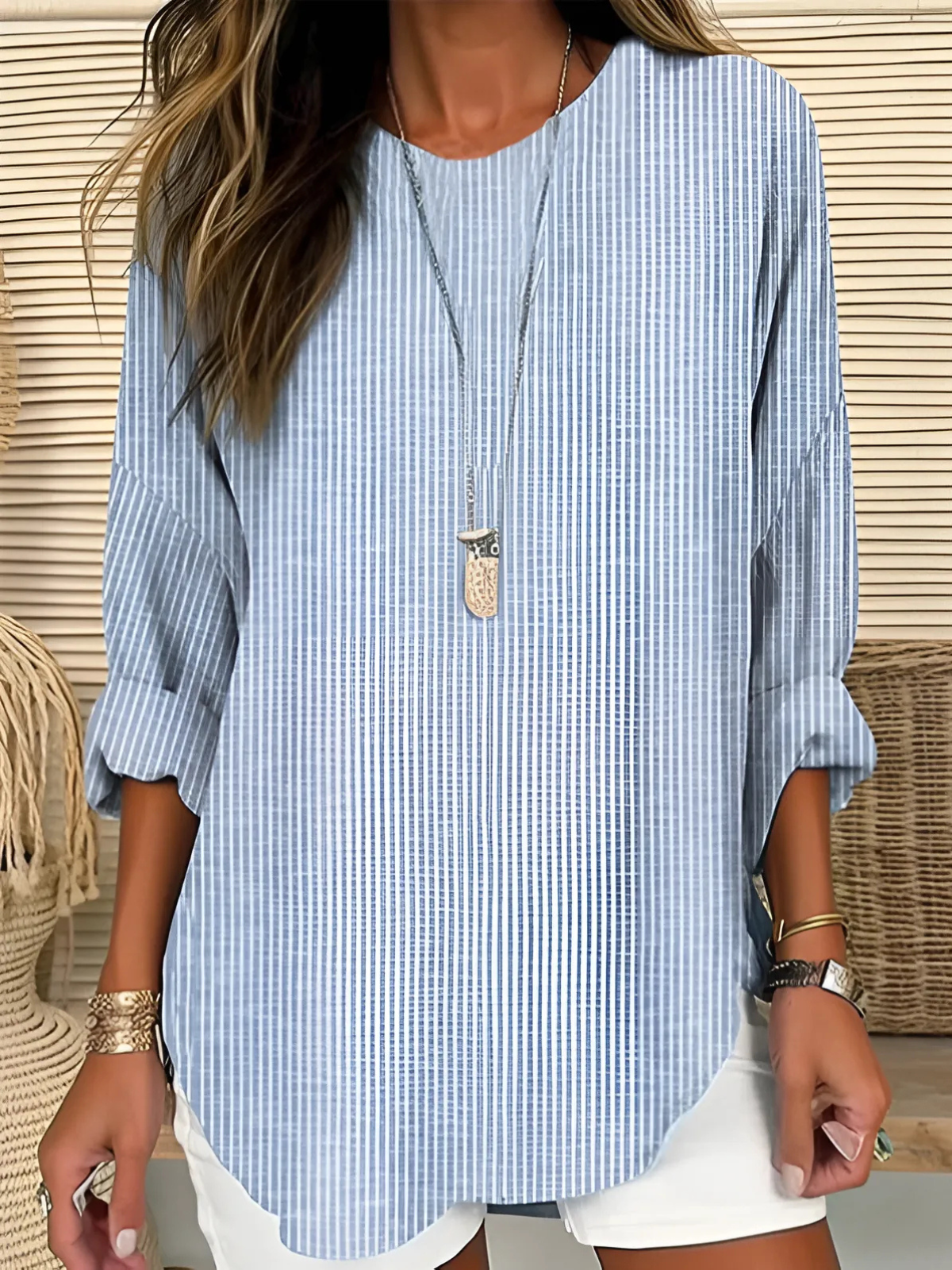 Avelin™ | Elegant Blus för Sval Komfort