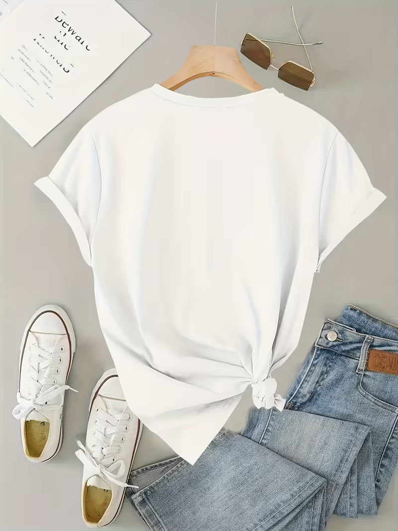 Cafelle™ | Grafisk T-shirt för Dam