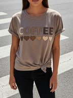 Cafelle™ | Grafisk T-shirt för Dam