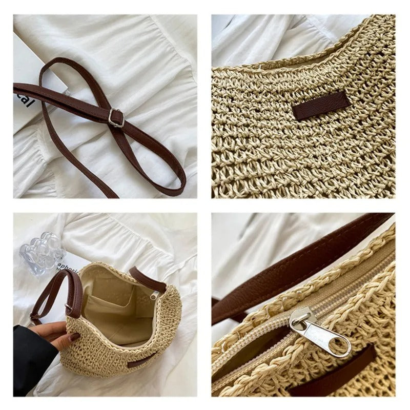 Solvéra™ | Elegant Stråväska för Sommarstil