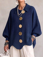 Victoire | Oversize-cardigan med stora guldknappar