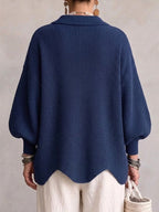 Victoire | Oversize-cardigan med stora guldknappar