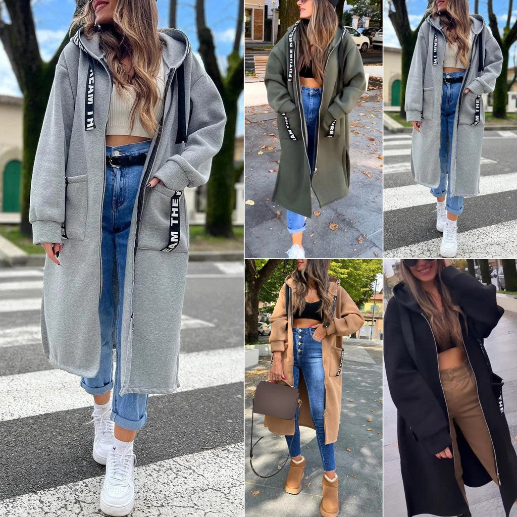 Essentiella outfits för dejter Lång tröja med huva för dam🍂