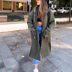 Essentiella outfits för dejter Lång tröja med huva för dam🍂