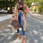 Essentiella outfits för dejter Lång tröja med huva för dam🍂