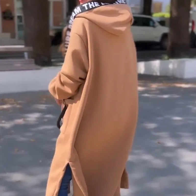 Essentiella outfits för dejter Lång tröja med huva för dam🍂