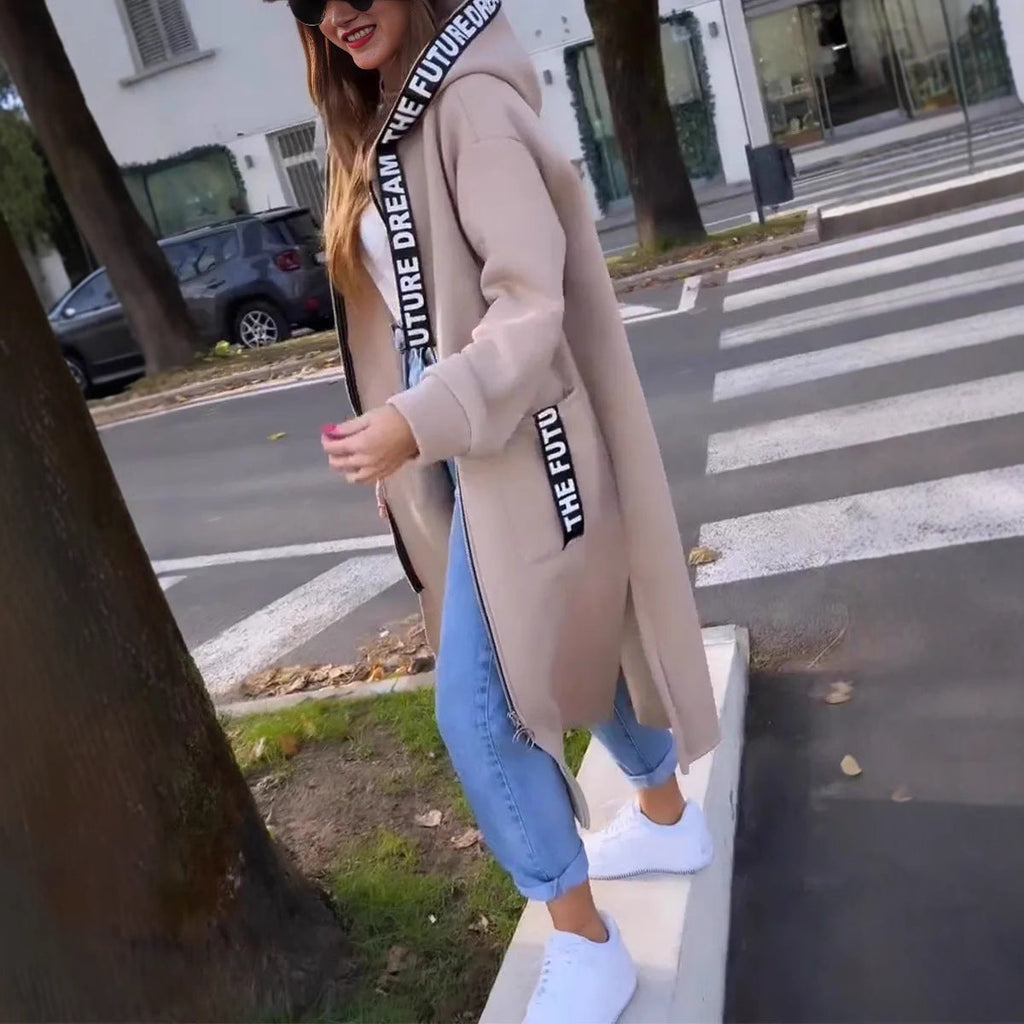 Essentiella outfits för dejter Lång tröja med huva för dam🍂