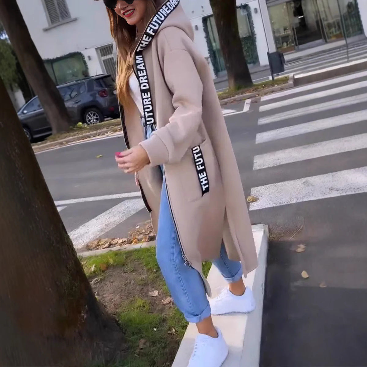 Essentiella outfits för dejter Lång tröja med huva för dam🍂