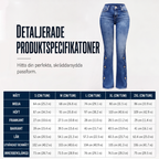Damernas högmidjade slitna bootcut-jeans